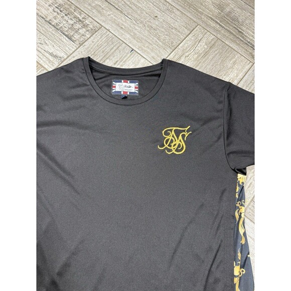 Mens Siksilk Sik Silk T-Shirt Designer Logo Crew Neck Gym Shirt - Picture 2 of 7